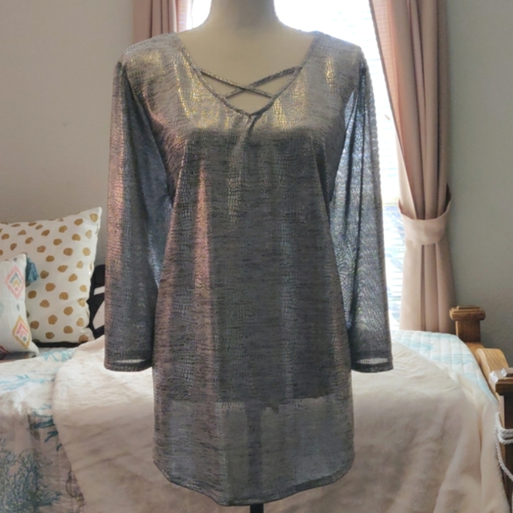 Ruby Rd. Favorites Metallic Blouse